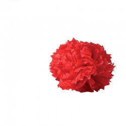 Boule crepon rouge - set de 3 pompons de diamètres 20cm, 30cm et 40cm