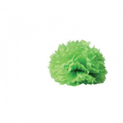 Boule crepon verte - set de 3 pompons de diamètres 20cm, 30cm et 40cm