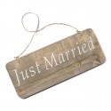 Pancarte en bois "Just Married" | wild forest, folk