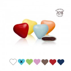 Dragées Pécou chocolat Mini-Coeurs 500gr / turquoise naturel