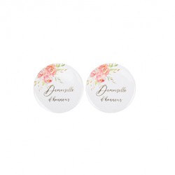 Badges Demoiselle d'honneur Romantique vintage x 2